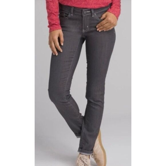 prAna Kara Jeans Womens Size 6 / 28 Gray Organic Cotton Stretch 5 Pocket - Picture 1 of 11